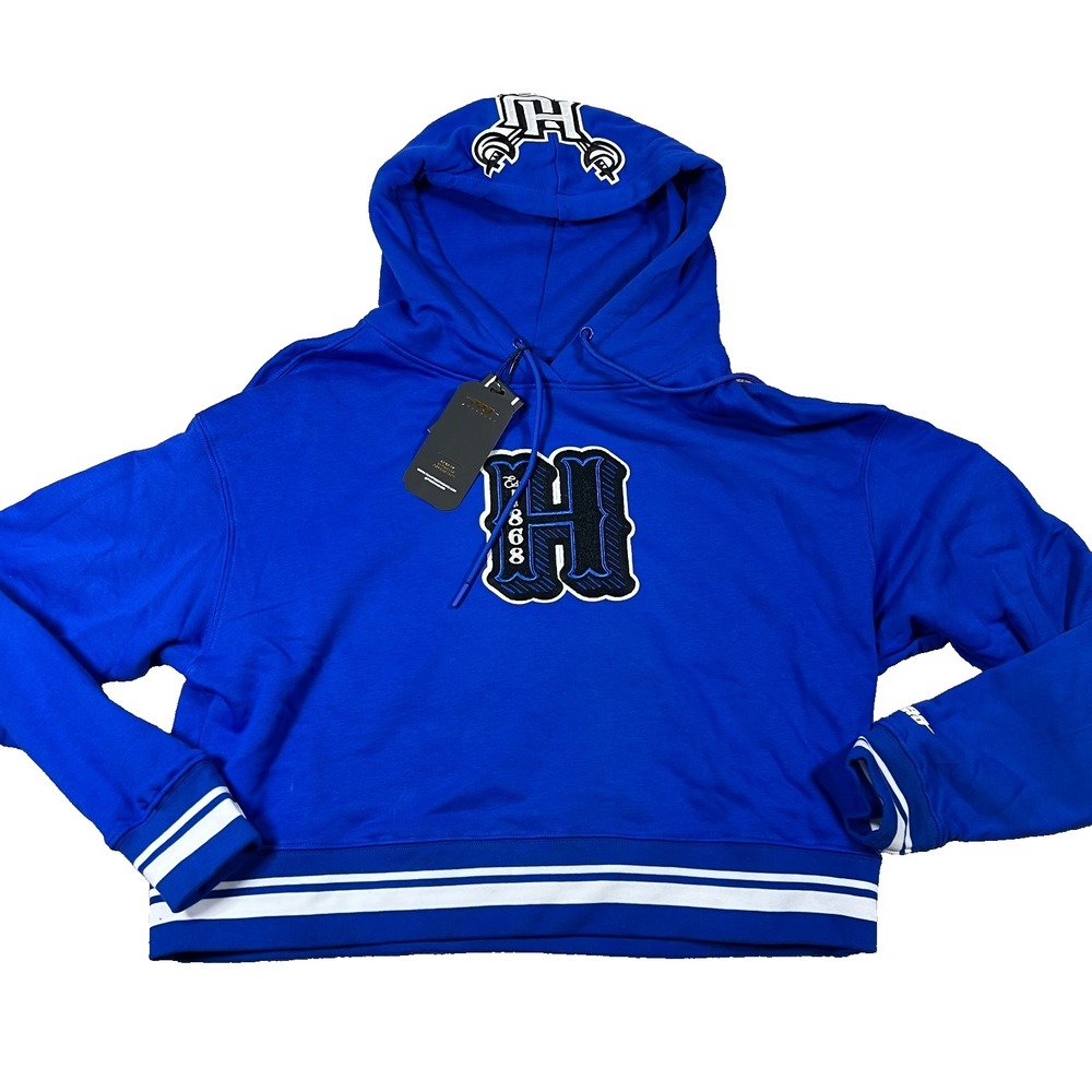 Pro Standard Womens Medium Blue Hampton Pirates Basketball Hooded Sweatshirt NWT